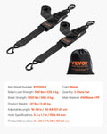 Ratchet Tie Down Straps 2 Pack 680kg Break Strength S Hooks Heavy Duty