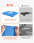 Bimini Top Cover 2440mm Marine Grade 600D Waterproof Boat Canopy Blue