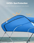 Bimini Top Cover 2440mm Marine Grade 600D Waterproof Boat Canopy Blue