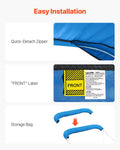 Bimini Top Cover 2440mm Marine Grade 600D Waterproof Boat Canopy Blue