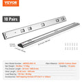 10x 609.6mm Drawer Slides Heavy Duty Soft Close Ball Bearing