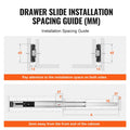 6x 406mm Soft Close Drawer Slides Heavy Duty Full Extension 100kg