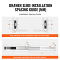 6 Pairs of 508mm Drawer Slides Side Mount Rails, Heavy Duty Full Extension Steel Track, Soft-Close Noiseless Guide Glides Cabinet Kitchen Runners with Ball Bearing, 100 Lbs Load Capacity