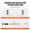 6 Pairs 508mm Drawer Slides Heavy Duty Soft-Close Ball Bearing