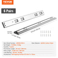 6 Pairs 508mm Drawer Slides Heavy Duty Soft-Close Ball Bearing