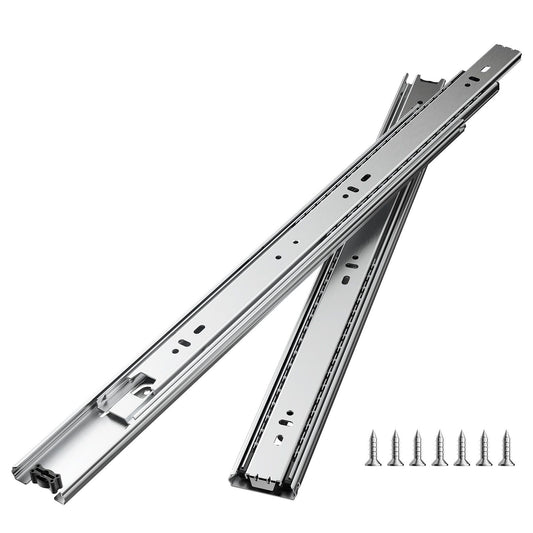 Drawer Slides, 18 inch, 10 Pairs Full Extension Ball Bearing Cabinet Rails, 100 LB Load Capacity Heavy Duty Side Mount Dresser Drawer Slides, Drawer Track Runners for Kitchen DIY Replacement