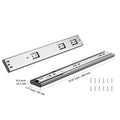 10 Pairs of 406.4mm Drawer Slides Side Mount Rails, Heavy Duty Full Extension Steel Track, Soft-Close Noiseless Guide Glides Cabinet Kitchen Runners with Ball Bearing, 100 Lbs Load Capacity