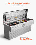 Aluminum Truck Bed Tool Box 864x305x390mm Silver Lock