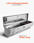 Aluminum Truck Bed Tool Box 1219x340x330mm Silver Lock