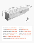 Aluminum Truck Bed Tool Box 1219x340x330mm Silver Lock
