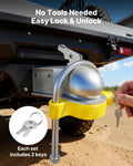 Trailer Hitch Lock Kit 46/50.8/58.7mm Coupler Anti-Theft Ball