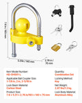Trailer Hitch Lock Kit 46/50.8/58.7mm Coupler Anti-Theft Ball