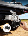 Trailer Hitch Lock 46mm 50.8mm 58.7mm Anti-Theft 3 Keys Black