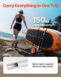 Kayak Cart SUP Trolley 68kg 25.4cm Rubber Tires Paddle Board