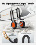 Kayak Cart SUP Trolley 68kg 25.4cm Rubber Tires Paddle Board