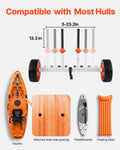 Kayak Cart 104kg Load Capacity Canoe Trolley 25.4cm PU Tires