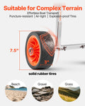 Kayak Cart 113kg Load Canoe Dolly 19cm Rubber Tires Paddle Board