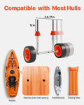 Kayak Cart 113kg Load Canoe Dolly 19cm Rubber Tires Paddle Board