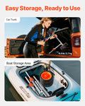 Kayak Cart 113kg Load Canoe Dolly 19cm Rubber Tires Paddle Board