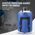 Liquid Nitrogen Tank 10L Aluminum Dewar LN2 Cryogenic Container 6Can