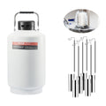 Liquid Nitrogen Tank 10L Aluminum Dewar LN2 Cryogenic Container 6Can