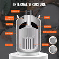Liquid Nitrogen Tank 20L Aluminum Dewar LN2 6 Canisters