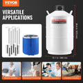 Liquid Nitrogen Tank 20L Aluminum Dewar LN2 6 Canisters