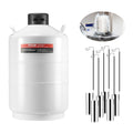 Liquid Nitrogen Tank 20L Aluminum Dewar LN2 6 Canisters