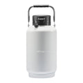Liquid Nitrogen Tank 3L Aluminum Dewar LN2 Cryogenic + 6 Canisters
