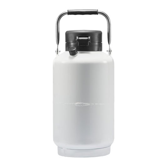 Liquid Nitrogen Tank, 3 L Aluminum Alloy Liquid Nitrogen Container, LN2 Tank Dewar with 6 Canisters and Carry Bag with Straps, Cryogenic Tank for Beauty Industry, Semen Preservation, Scientific