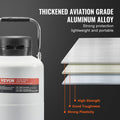 Liquid Nitrogen Tank 3L Aluminum Dewar LN2 Cryogenic + 6 Canisters
