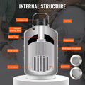 Liquid Nitrogen Tank 3L Aluminum Dewar LN2 Cryogenic + 6 Canisters