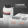 Liquid Nitrogen Tank 3L Aluminum Dewar LN2 Cryogenic + 6 Canisters