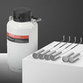 Liquid Nitrogen Tank 3L Aluminum Dewar LN2 Cryogenic + 6 Canisters