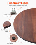 61cm Acacia Wood Lazy Susan Turntable 360° Rotating Tray