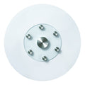 Glass Lazy Susan Turntable 76.8cm Tempered Rotating Tray 6 Wheels