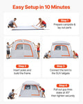SUV Tent 6 Person 3.05x2.74m 3-Season Tailgate Camping Waterproof