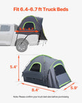 Truck Bed Tent 6.4-6.7ft Waterproof 2-3 Person Camping PU2000