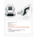 Boat Seat, High Backrest, Flip Up Boat Seat Captain Bucket Seat with Thickened Sponge Cushion & Waterproof PVC Leather, Ergonomic Design, Folding Boat Seat for Boats, Yachts, Ships, White & Grey