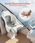 Boat Seat High Back Flip Up Captain Bucket White Grey Waterproof