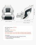 Boat Seat High Back Flip Up Captain Bucket White Grey Waterproof
