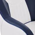 Captain Bucket Seat, Pontoon Boat Seat with Thickened Sponge Padding, Boat Captain Chair for Fishing Boat, Sightseeing Boat, Speedboat, Canoe, 1-Piece