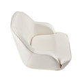 Boat Seat Captain Bucket Low Back Waterproof PVC White Fishing