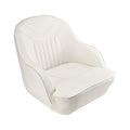 Boat Seat Captain Bucket Low Back Waterproof PVC White Fishing