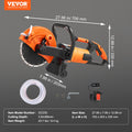 Electric Concrete Saw 9in 2000W Wet Dry Cutting Depth 3.5in