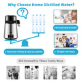 Water Distiller 4L Silver 1L/H Timing Temperature Display