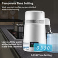 4L Water Distiller 1L/H Distilled Water Maker Timing & Temp Display White