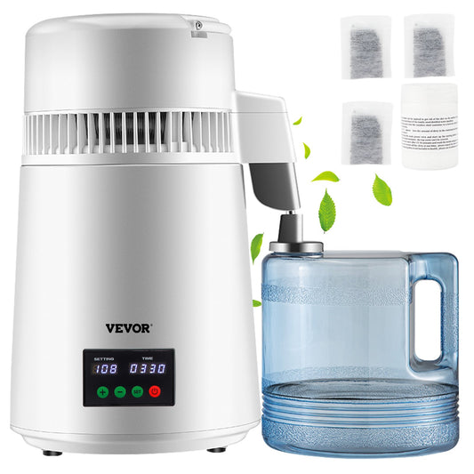 Water Distiller 4L 1L/H Timer Temperature Display White