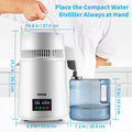 Water Distiller 4L 1L/H Timer Temperature Display White
