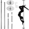 Professional Dancing Pole, Spinning Static Dancing Pole Kit, Portable Removable Pole, 45mm Heavy-Duty Stainless Steel Pole, Height Adjustable Fitness Pole, for Exercise Home Club Gym, Silver